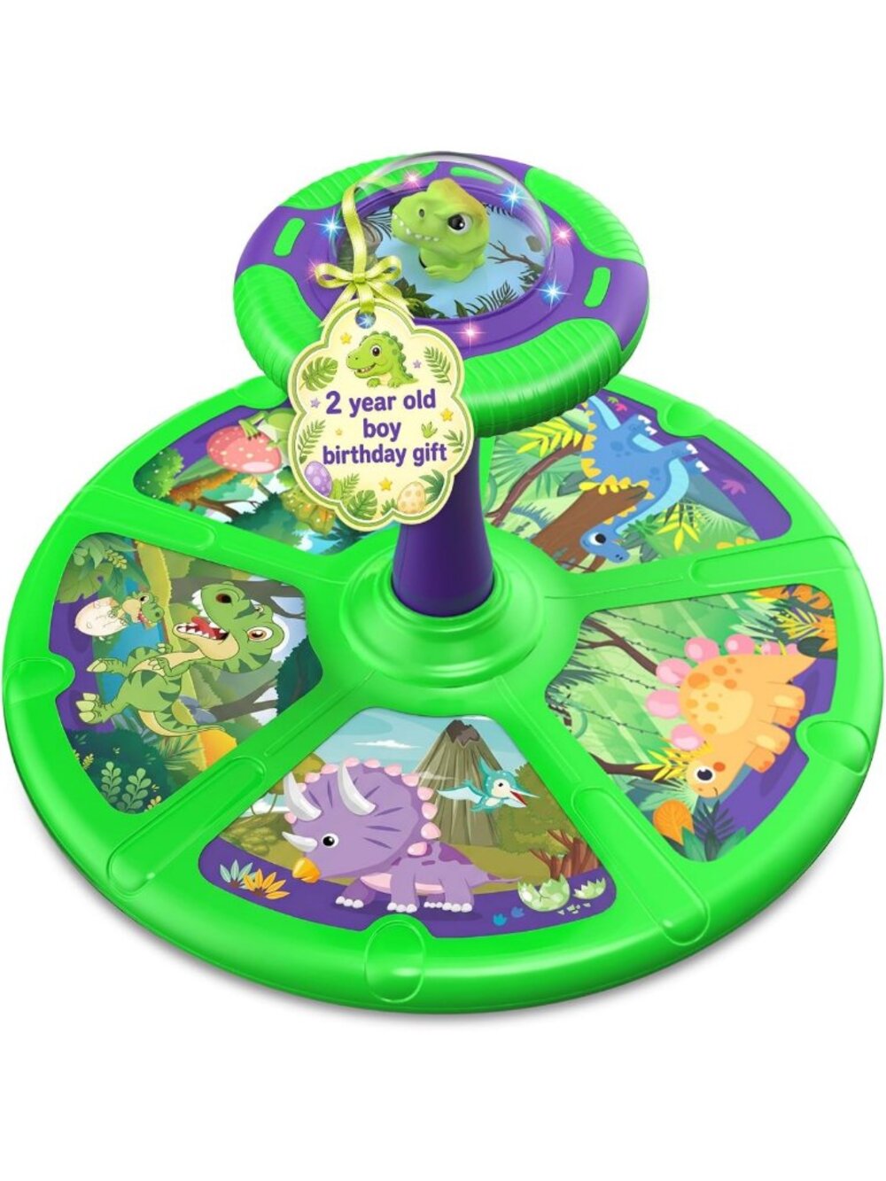 Dinosaur Sit and Spin Toy for Toddlers 2-4 | Fun Spinning Activity for Kids